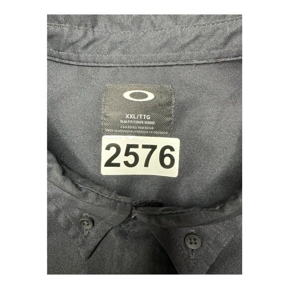 Oakley Button Down Shirt Mens XXL Slim Fit Black - Picture 4 of 4